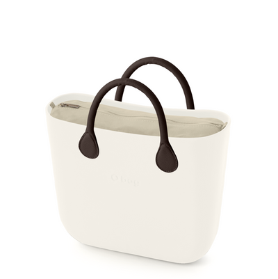 O BAG MINI XL EXTRALIGHT®  WITH FABRIC CANVAS INNER BAG & SHORT ECO LEATHER HANDLES