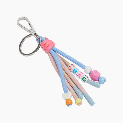 CHARM ACCESSORY WITH SNAP HOOK O BAG KEYS PLASTIC MATERIAL+CORD - MULTICLOR
