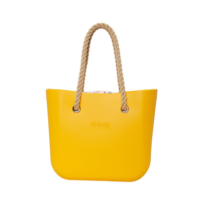 O BAG CLASSIC XL EXTRALIGHT® WITH DOODLE FABRIC INNER BAG & LONG ROPE HANDLES in CITRUS